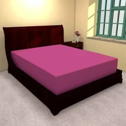 Husa de pat cu elastic din tricot, roz, 140x200 cm -HRT9